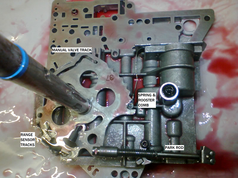 Range sensor removed for clarity (Park position shown)